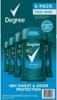 5er Pack  DEGREE Men 'Cool Rush' 48 Hour Antiperspirant 380 gr